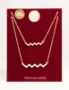 Gold Plated Cubic Zirconia Zig Zag Pendant Necklace Pack sold by lovisa