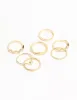 Gold Plated Zigzag Stacking Rings 7-Pack sold by lovisa