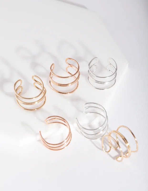 Fine Modern Cuff Toe Ring Pack sold by lovisa