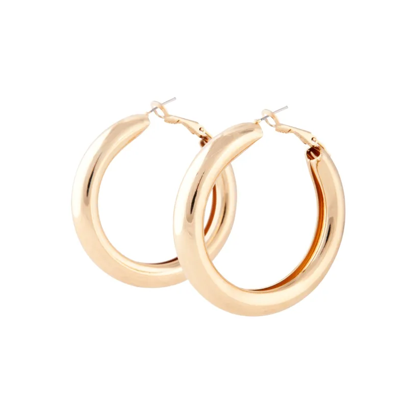 Gold Chunky Hoop Earrings sold by lovisa