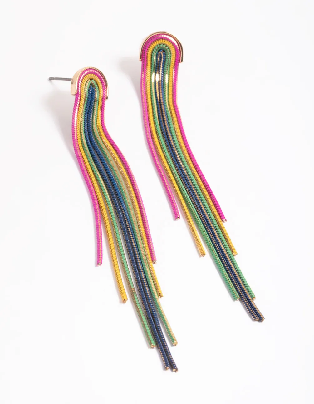 Multicolour Waterfall Cutchain Earrings sold by lovisa