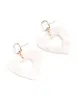 Gold Diamante Pearlised Heart Drop Earrings sold by lovisa