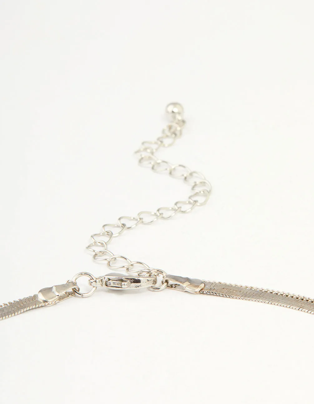 Silver Snake Chain & Organic Pendant Layered Necklace sold by lovisa product image thumbnail 3