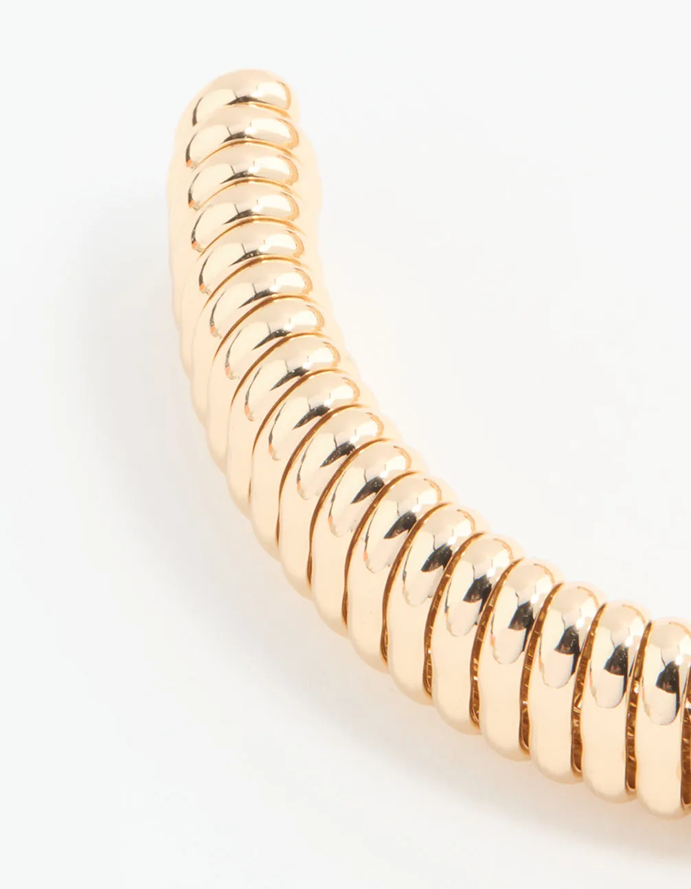 Gold Skinny Ribbed Wrist Cuff sold by lovisa product image thumbnail 3