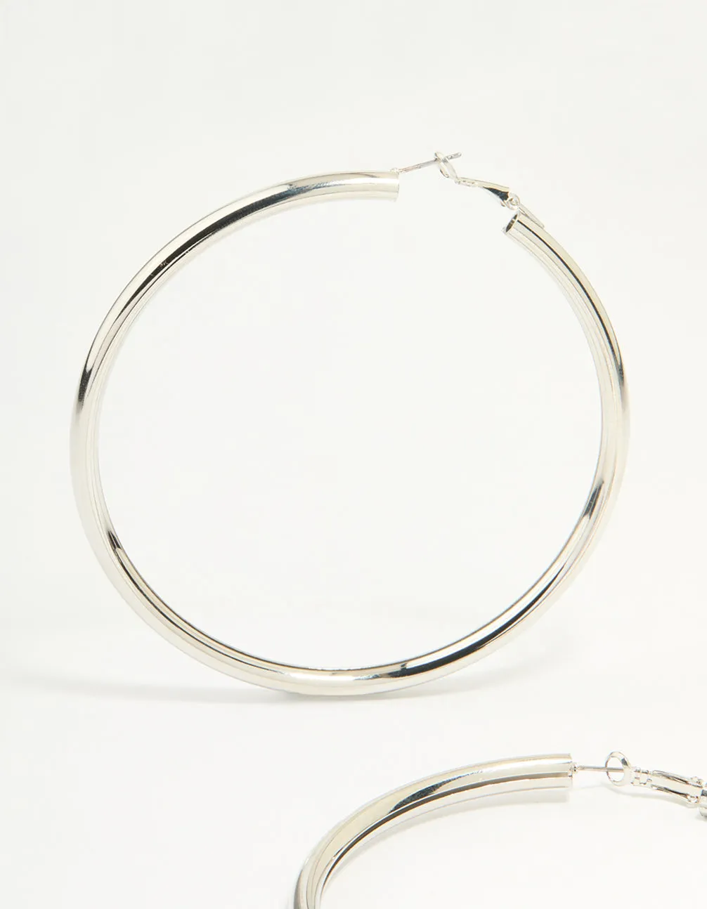 Silver Classic Tube Hoop Earrings sold by lovisa product image thumbnail 2