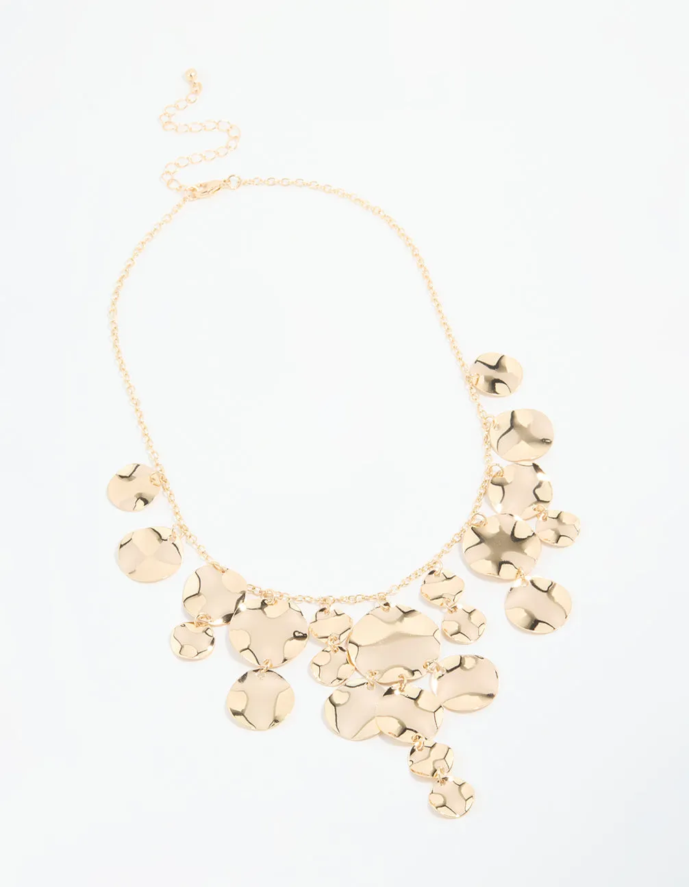 Gold Organic Disc Droplet Necklace sold by lovisa product image thumbnail 2