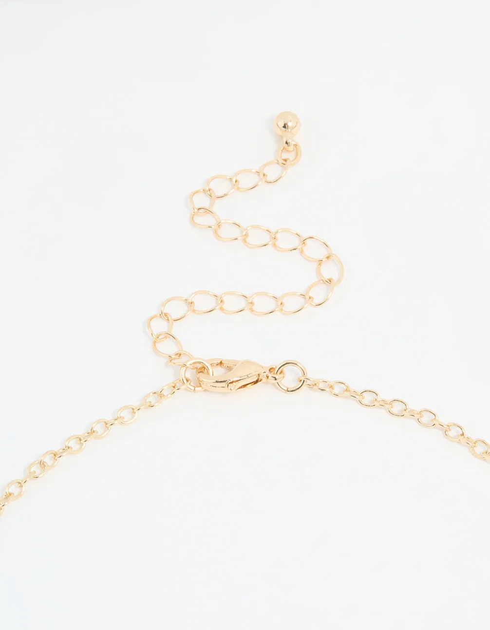 Gold Organic Disc Droplet Necklace sold by lovisa product image thumbnail 3