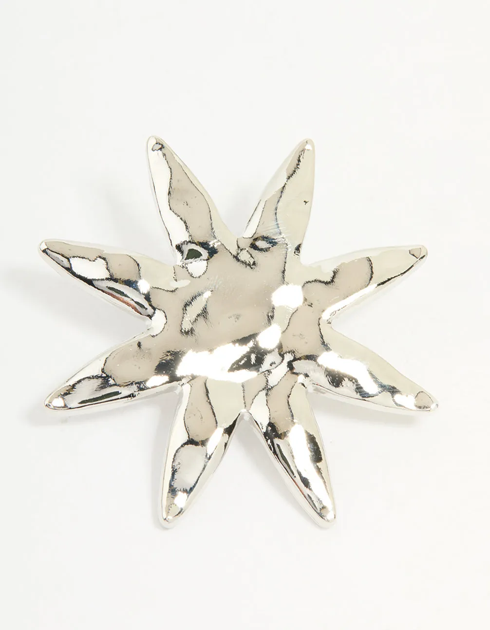 Silver Hammered Star Stud Earrings sold by lovisa product image thumbnail 2