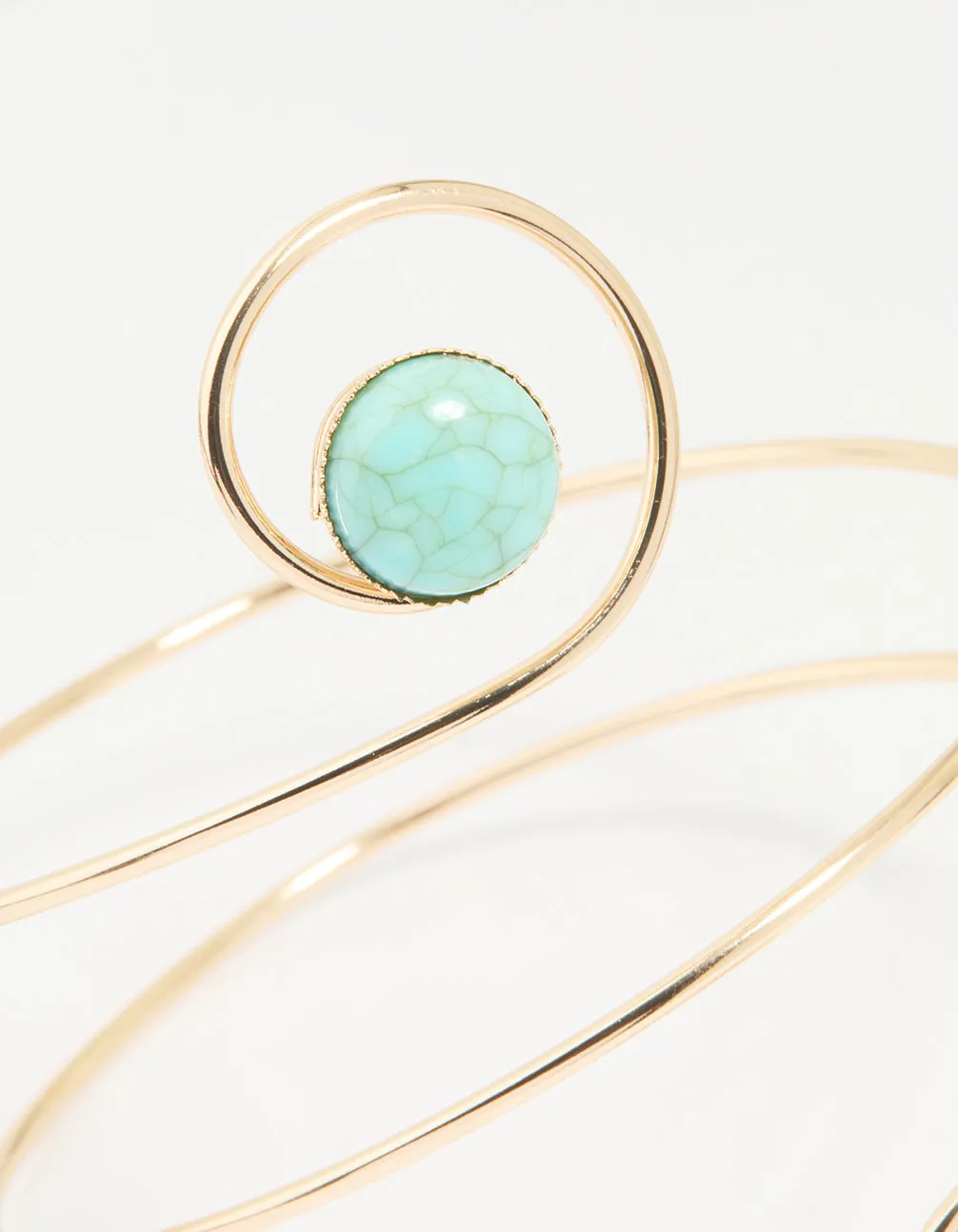 Gold Turquoise Swirl Stone Arm Cuff sold by lovisa product image thumbnail 2
