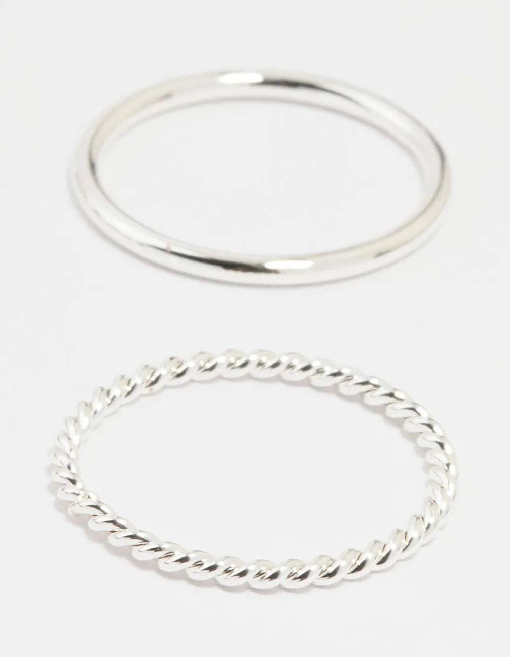 Silver Thick Simple Stacking Rings 12-Pack sold by lovisa product image thumbnail 3