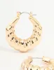 Gold Bubble Ribbed Hoop Earrings sold by lovisa