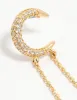 Gold Plated Moon & Star Drop Earrings sold by lovisa