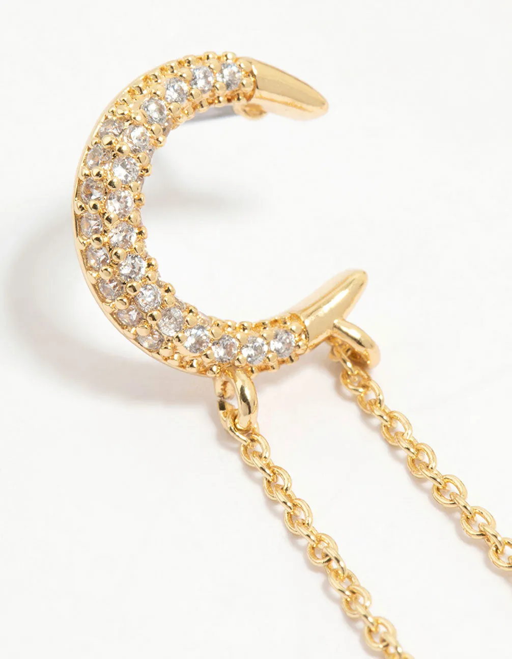 Gold Plated Moon & Star Drop Earrings sold by lovisa product image thumbnail 4