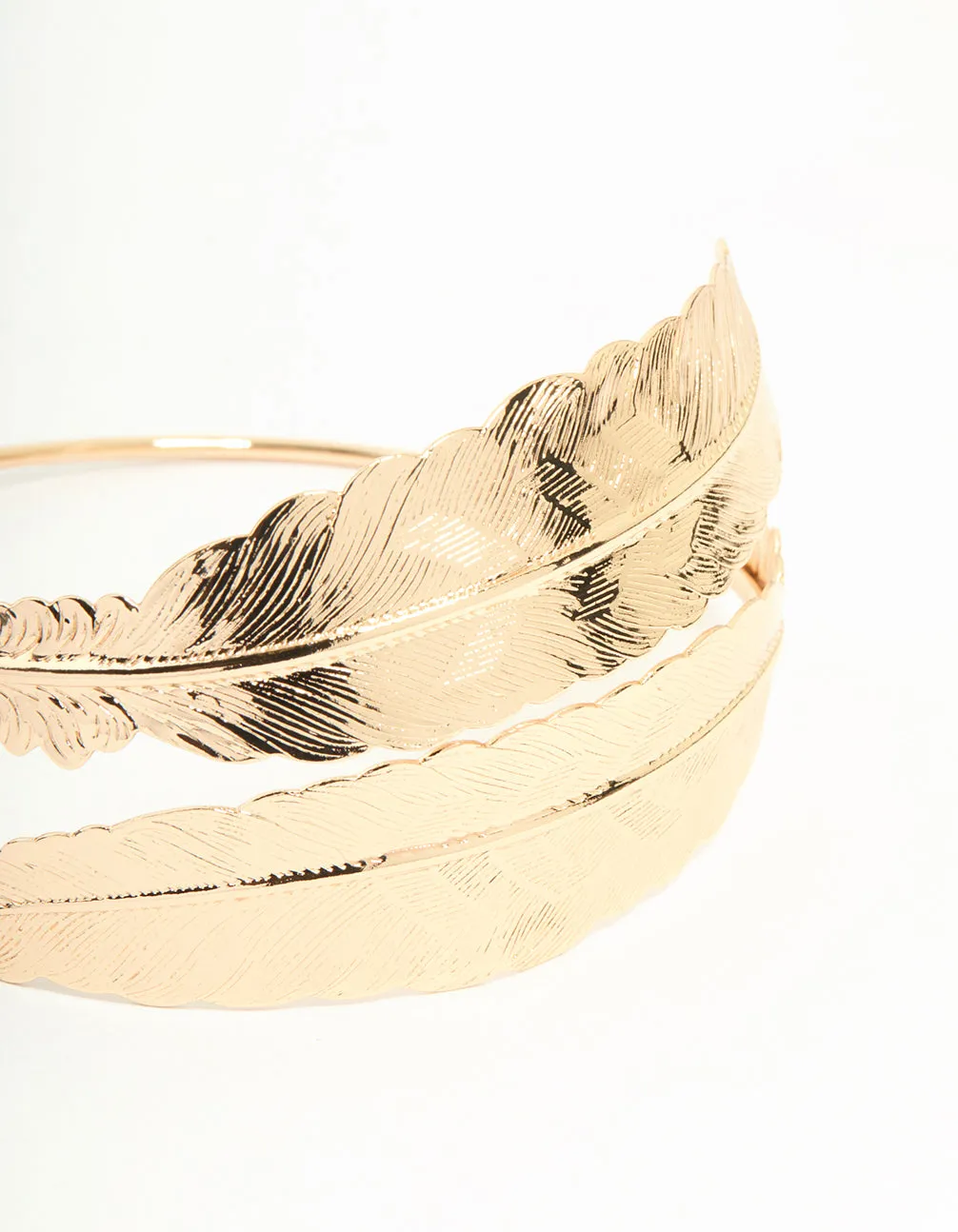 Gold Double Feather Arm Cuff sold by lovisa product image thumbnail 2