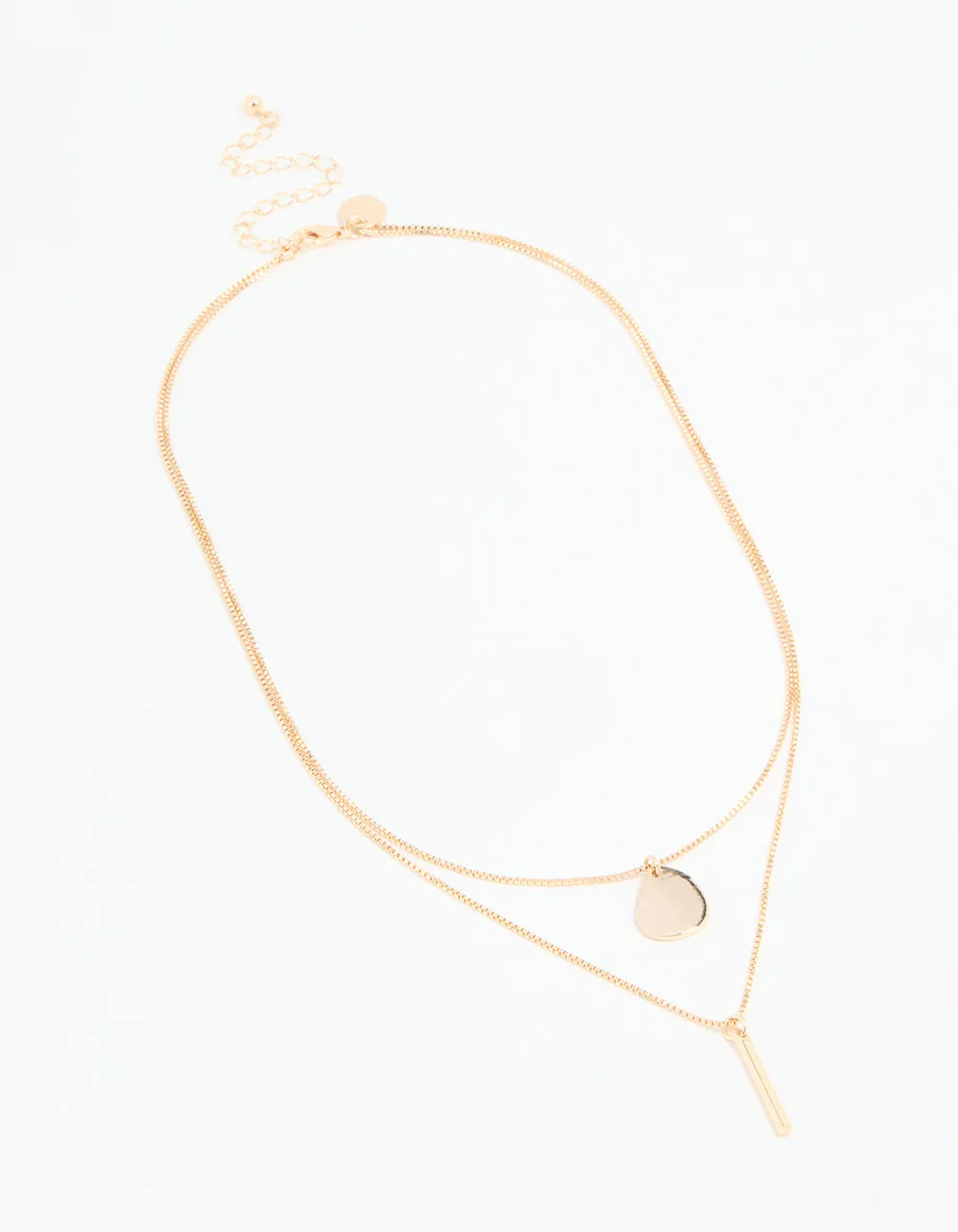 Gold Disc Pendant & Tassel Layered Necklace sold by lovisa product image thumbnail 2