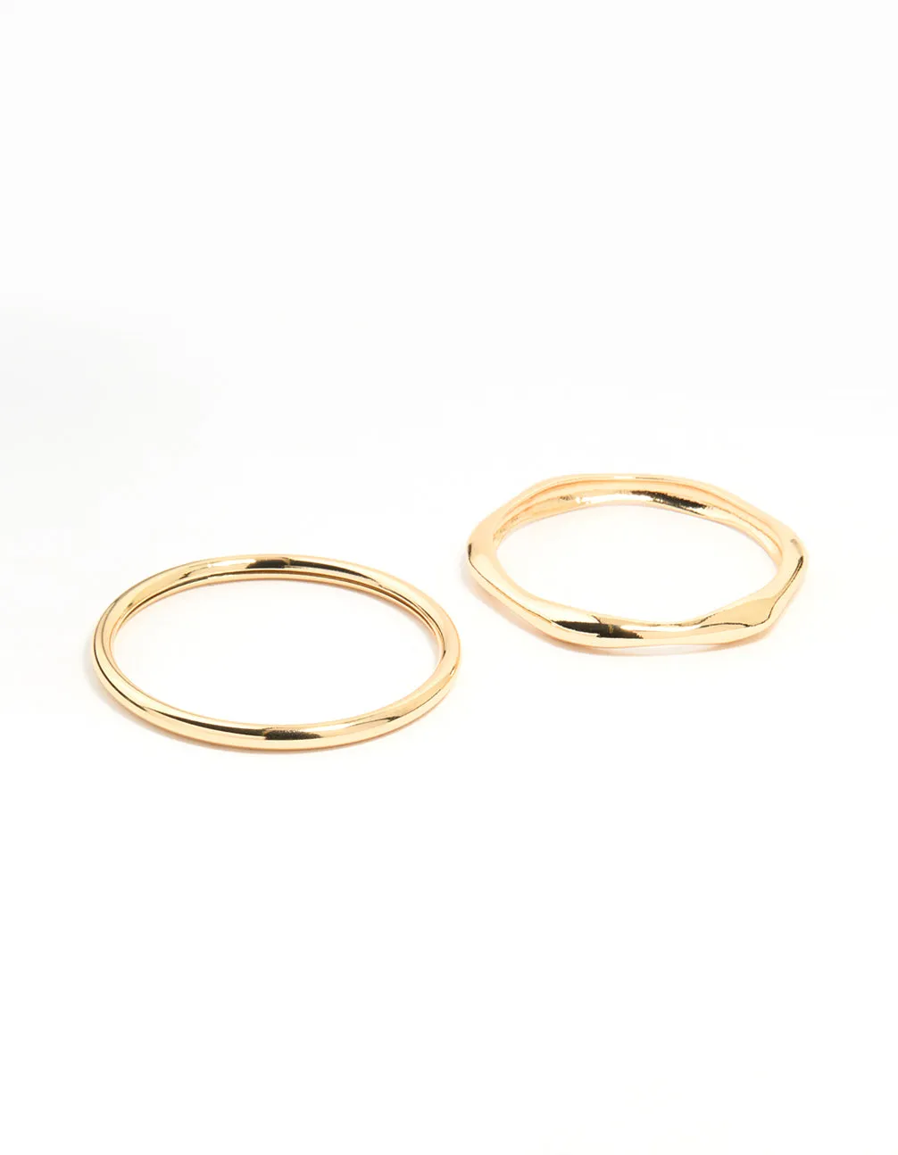 Gold Organic Bangles 2-Pack sold by lovisa