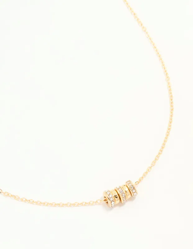 Gold Plated Cubic Zirconia Rondell Necklace sold by lovisa