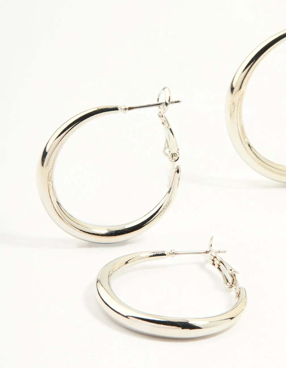 Silver Smooth Hoop Earrings 3-Pack sold by lovisa product image thumbnail 2