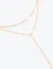 Gold Snake Chain Layered Y-Necklace sold by lovisa