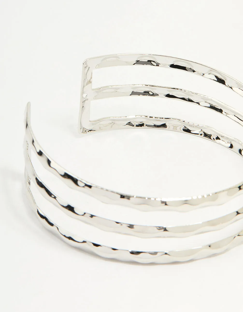 Silver Hammered Layered Arm Cuff sold by lovisa product image thumbnail 3