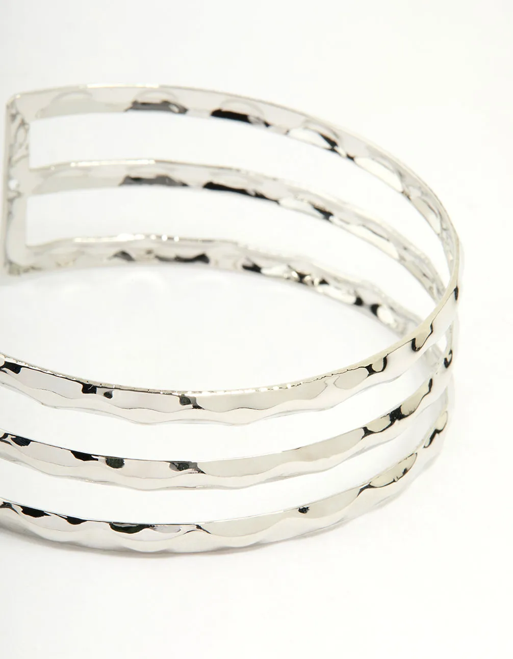 Silver Hammered Layered Arm Cuff sold by lovisa product image thumbnail 2