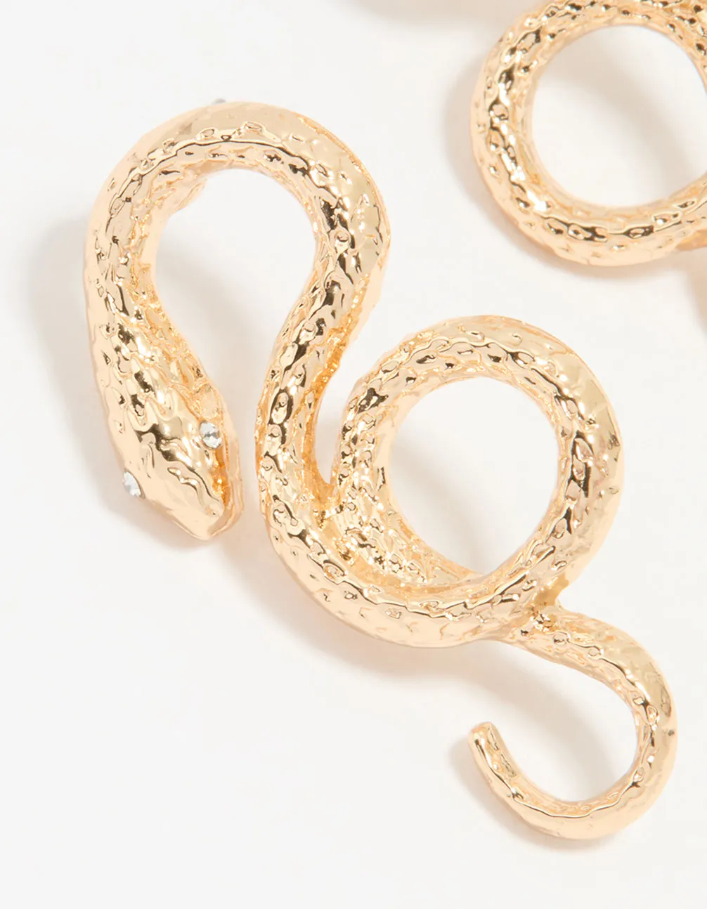 Gold Swirling Snake Stud Earrings sold by lovisa product image thumbnail 2