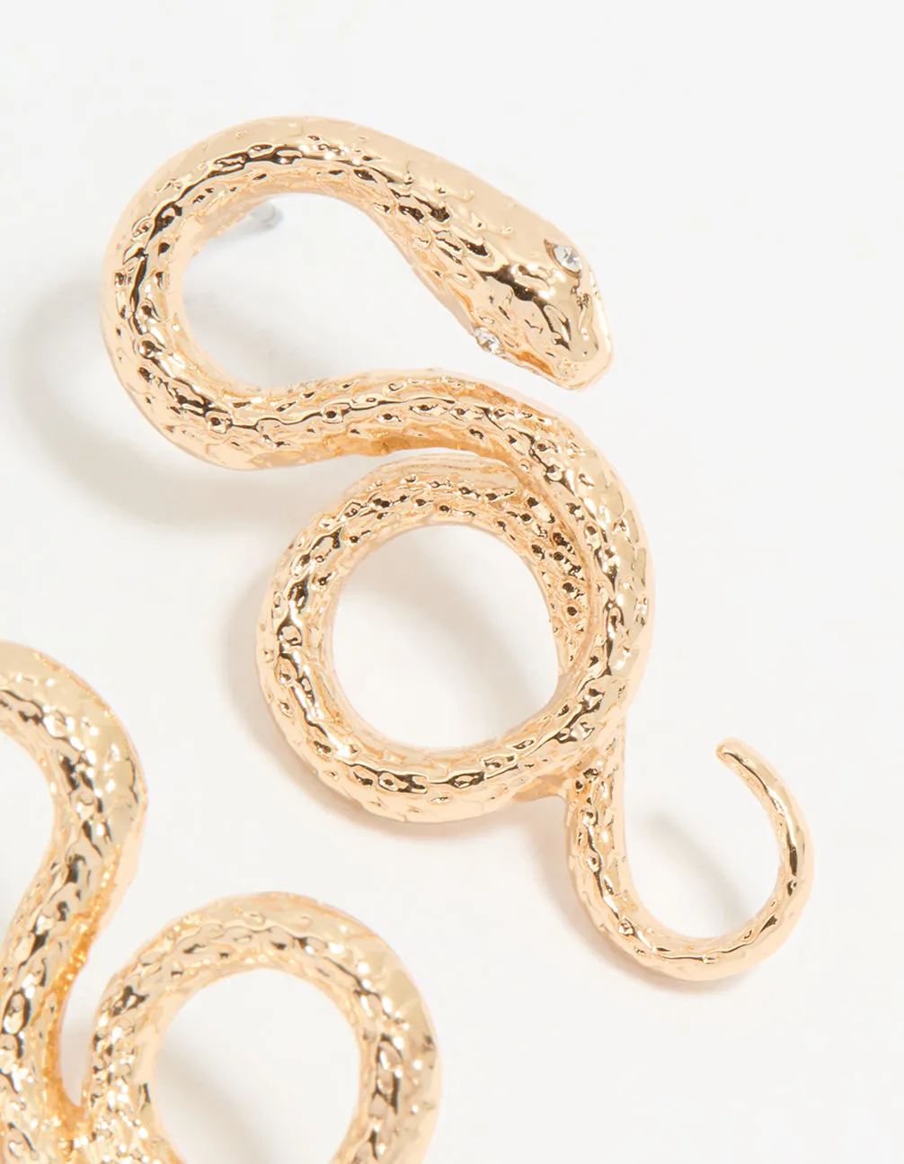 Gold Swirling Snake Stud Earrings sold by lovisa product image thumbnail 3
