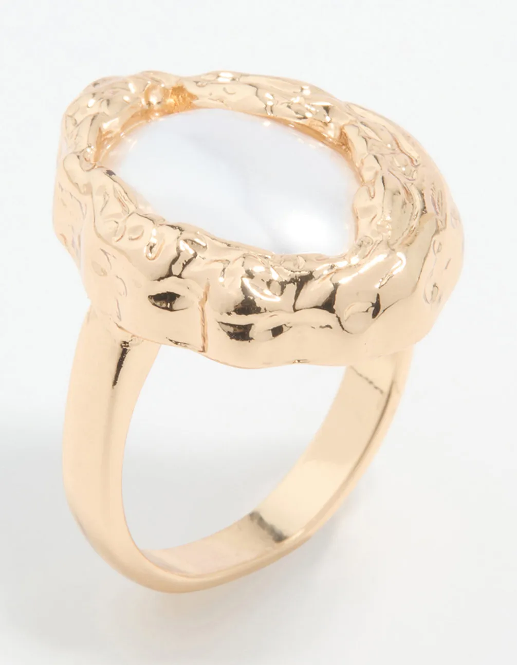 Gold Pearl Molten Oval Ring sold by lovisa product image thumbnail 2