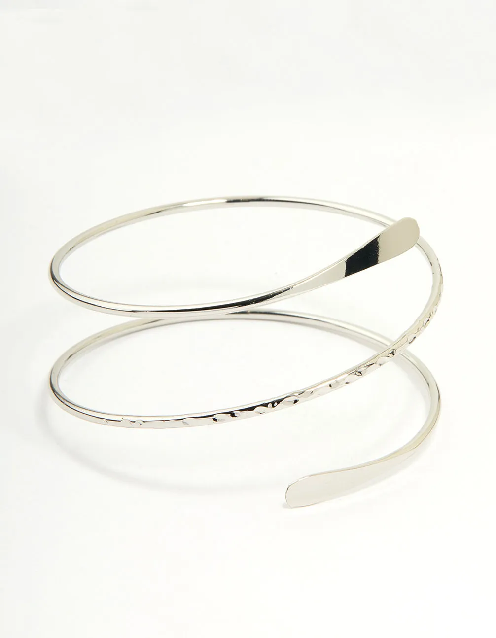 Silver Hammered Arm Cuff sold by lovisa