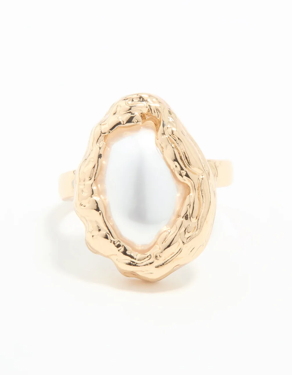 Gold Pearl Molten Oval Ring sold by lovisa product image thumbnail 3