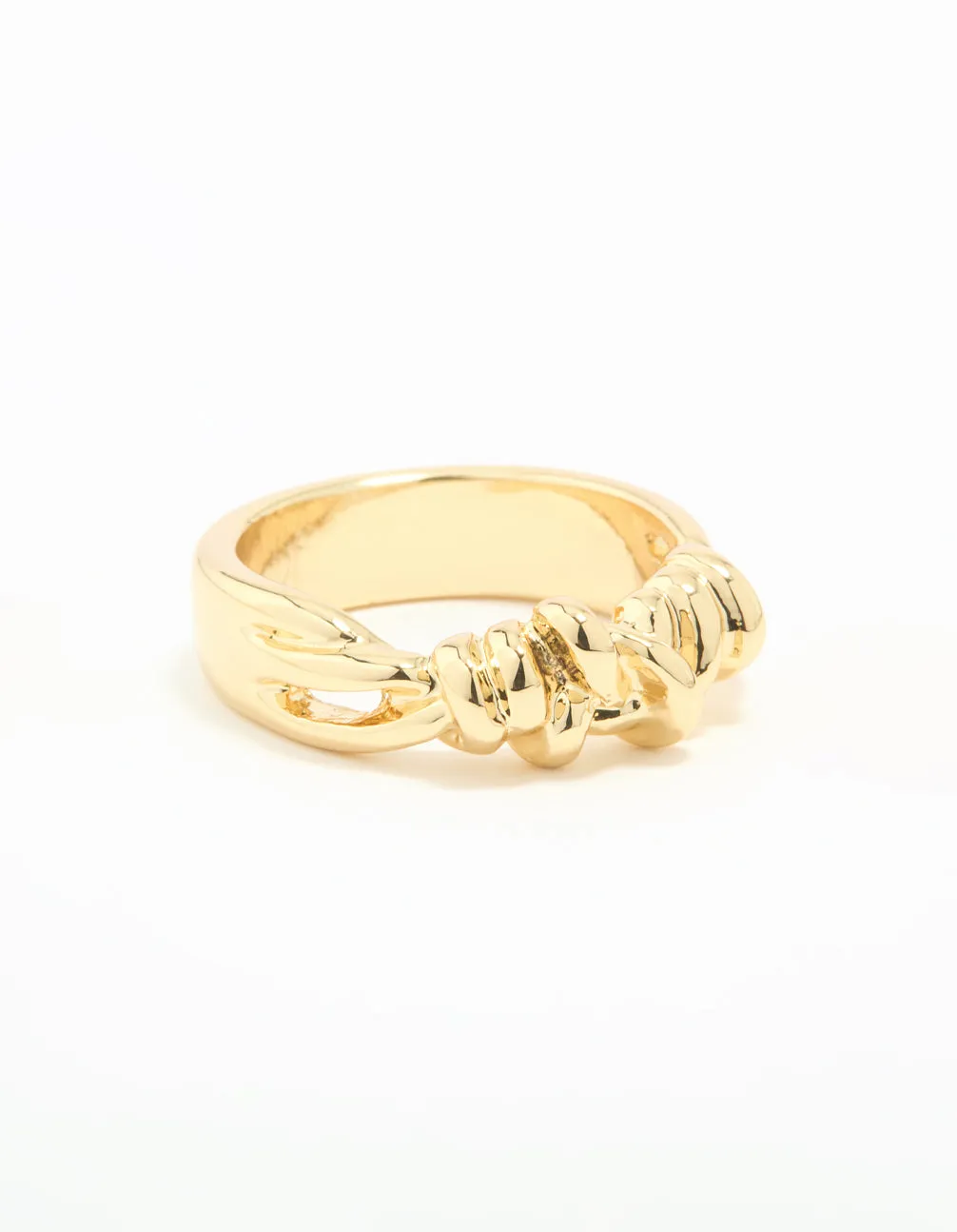Gold Plated Dainty Knot Ring sold by lovisa