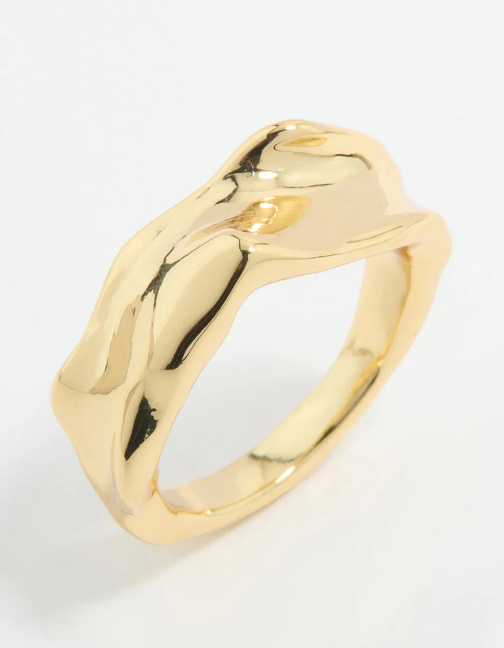 Gold Plated Textured Band Ring sold by lovisa product image thumbnail 2