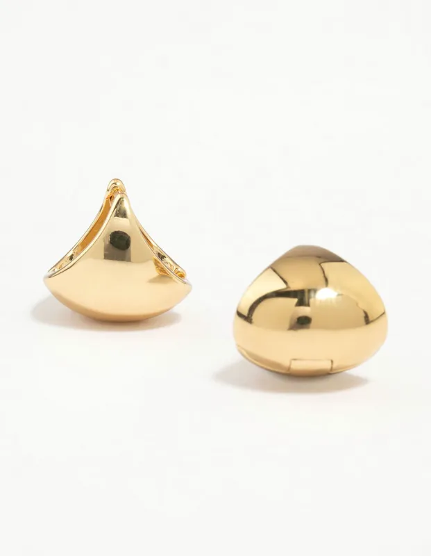 Gold Plated Round Bottom Hoop Earrings sold by lovisa