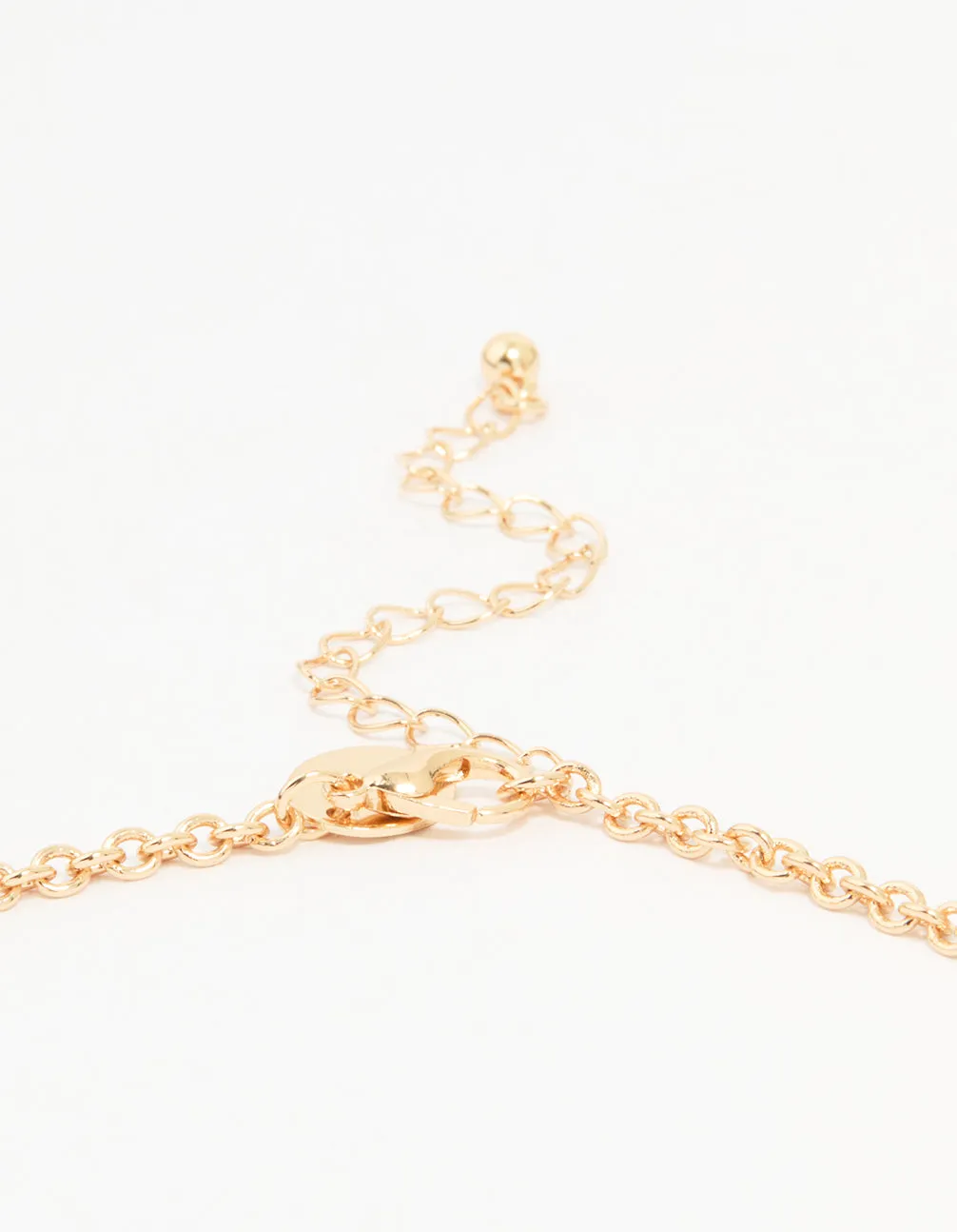 Gold Red Large Stone & Tube Necklace sold by lovisa product image thumbnail 3