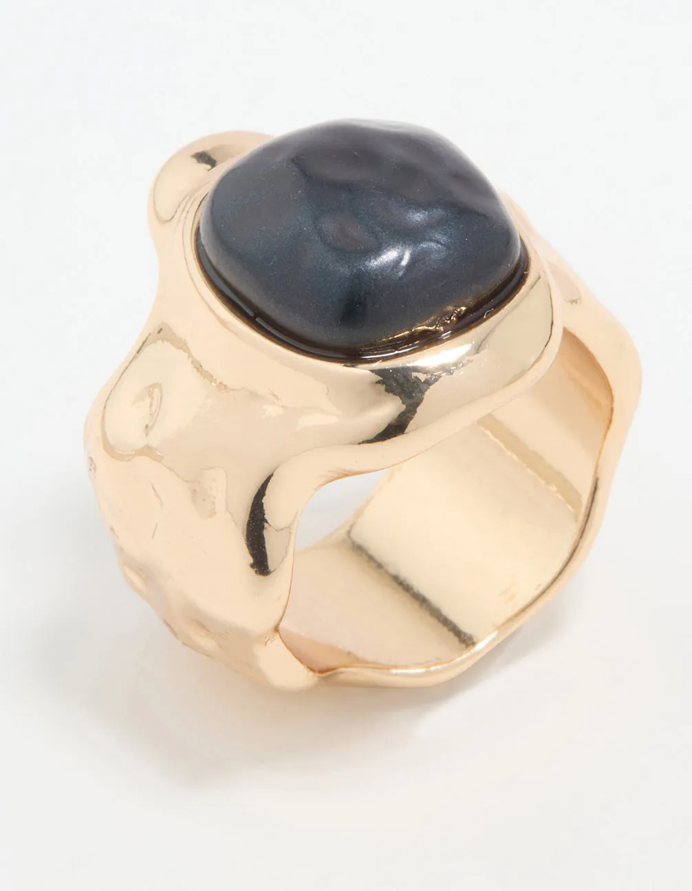Gold Black Stone Molten Ring sold by lovisa product image thumbnail 2