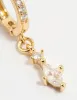 Gold Plated Diamante Marquise Huggie Earrings sold by lovisa