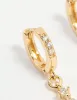 Gold Plated Diamante Marquise Huggie Earrings sold by lovisa