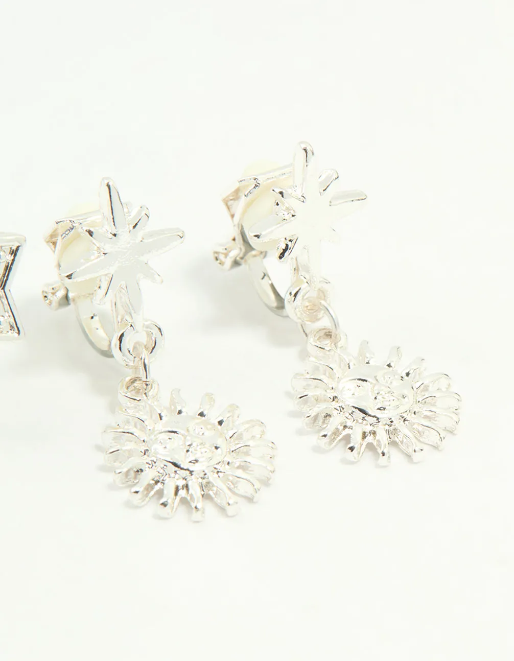 Silver Star & Moon Clip-On Earrings 4-Pack sold by lovisa product image thumbnail 3