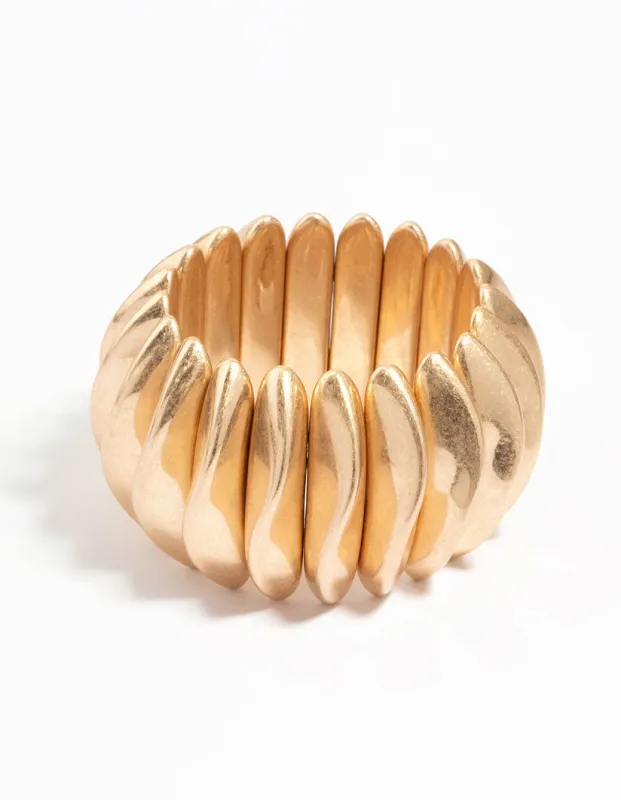 Gold Disc Stretch Bracelet sold by lovisa