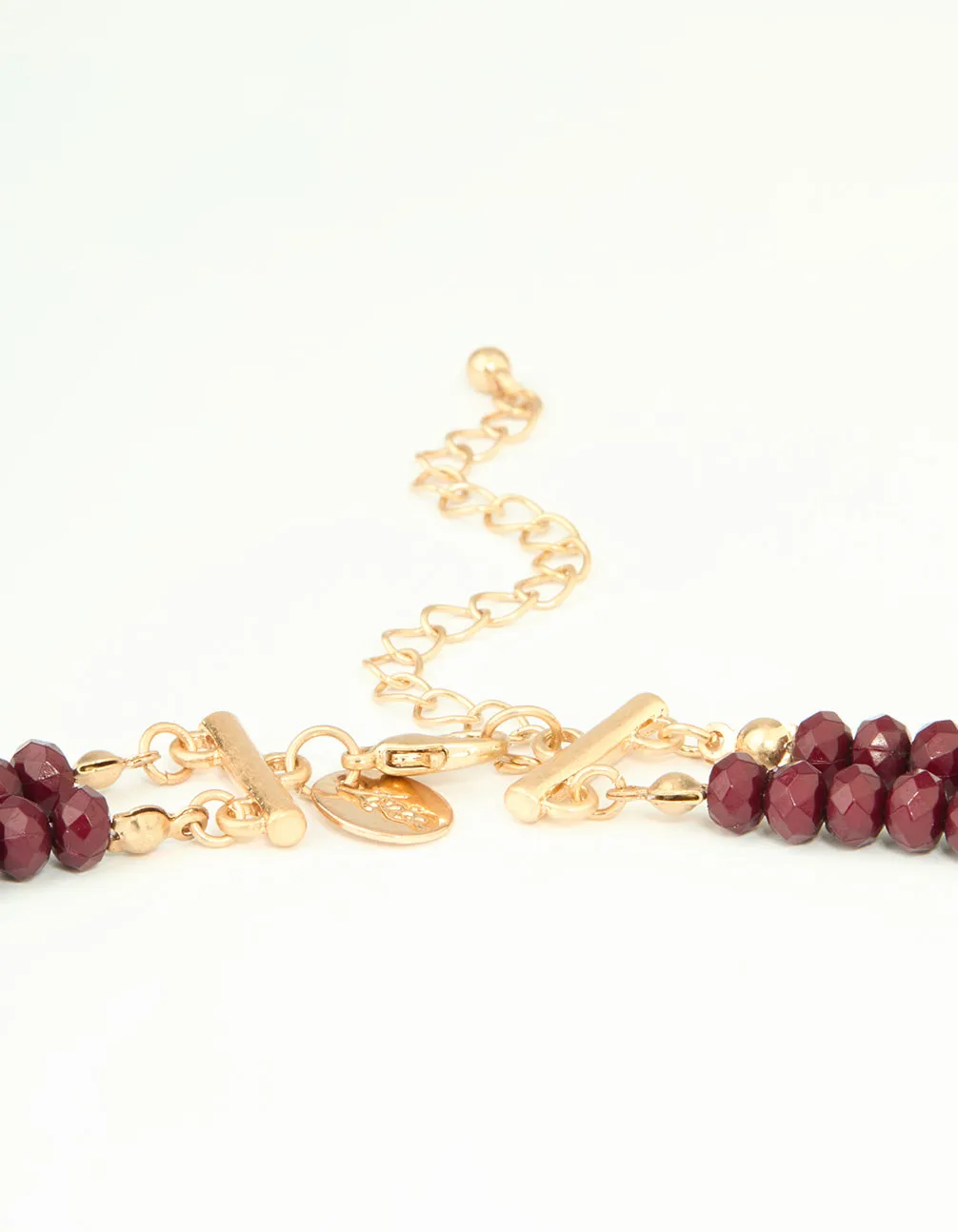 Gold Red Beaded Mini Coin Layered Necklace sold by lovisa product image thumbnail 3