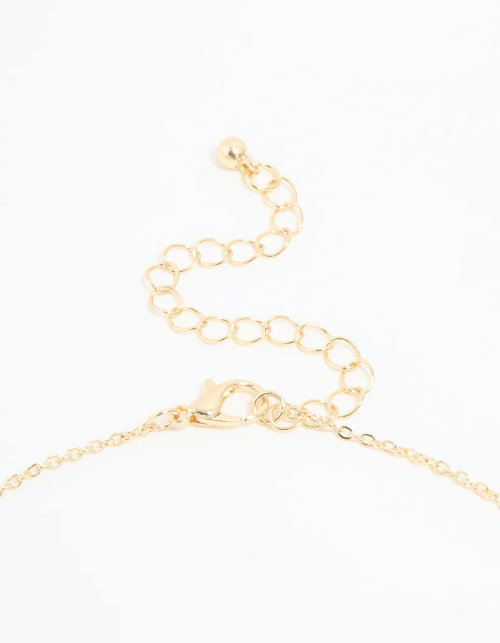 Gold Plated Cubic Zirconia Heart & Bow Pendant Necklace sold by lovisa product image thumbnail 5