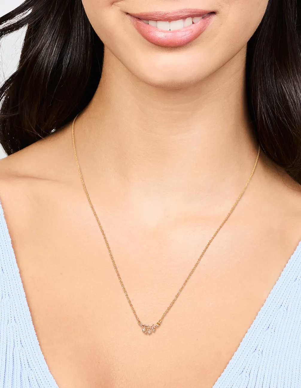 Gold Plated Cubic Zirconia Mini Pear Cluster Necklace sold by lovisa product image thumbnail 2