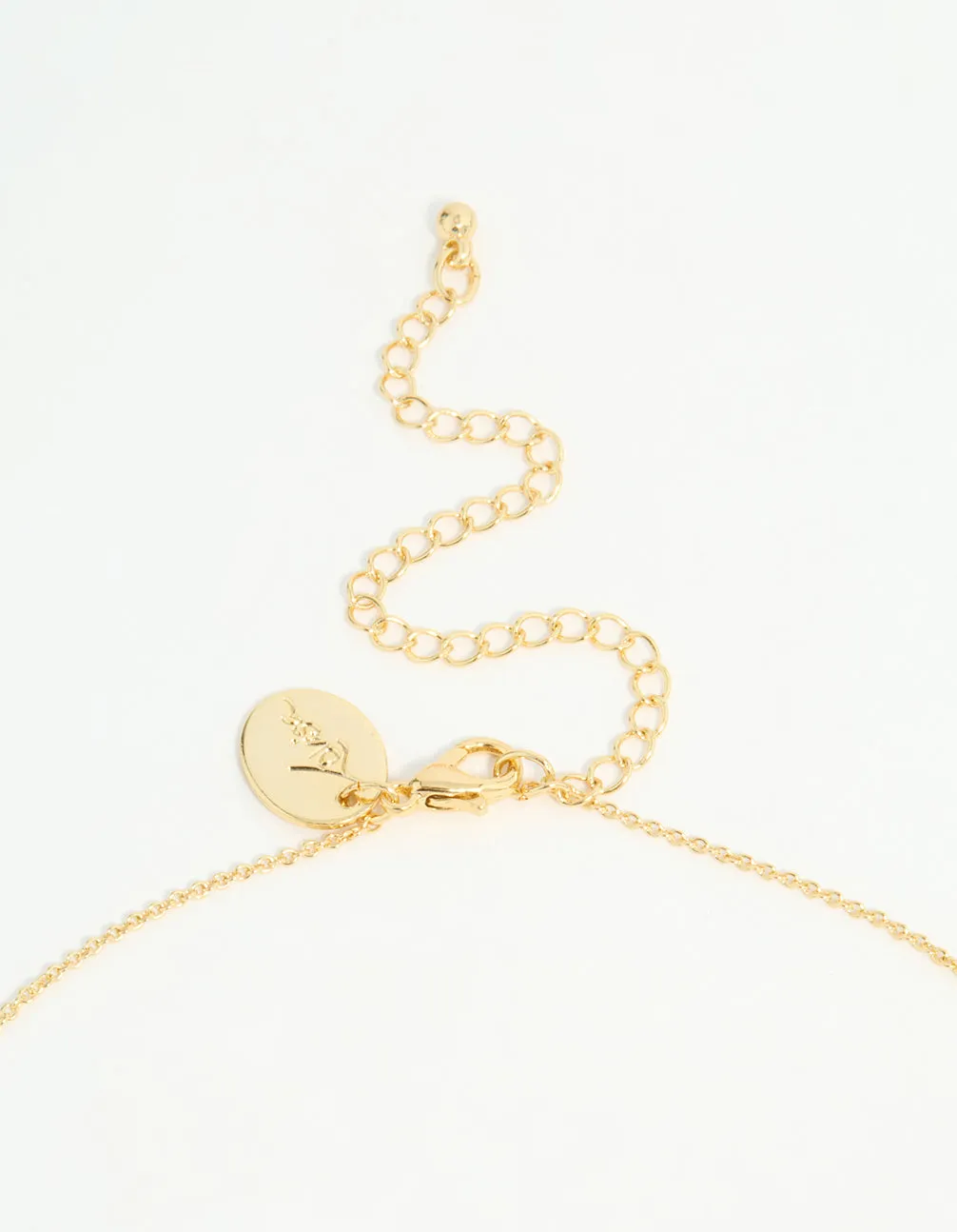 Gold Plated Cubic Zirconia Mini Pear Cluster Necklace sold by lovisa product image thumbnail 5