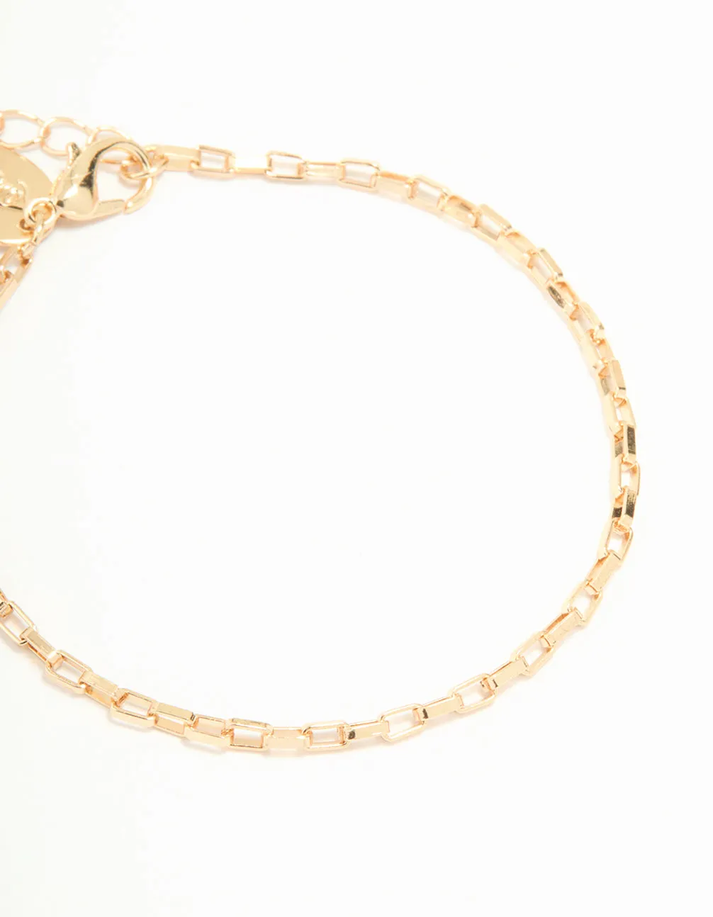 Gold Chain & Red Flower Bracelets 3-Pack sold by lovisa product image thumbnail 3