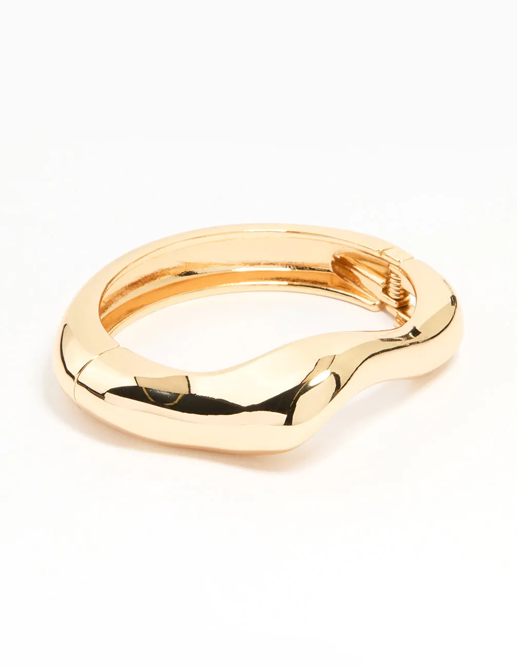 Gold Skinny Wave Wrist Cuff sold by lovisa