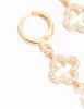 Gold Diamante Pearl Floral Huggie Earrings sold by lovisa