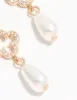 Gold Diamante Pearl Floral Huggie Earrings sold by lovisa