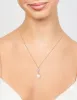 Gold Plated Cubic Zirconia & Pearl Flower Necklace sold by lovisa