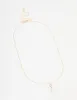 Gold Plated Cubic Zirconia & Pearl Flower Necklace sold by lovisa