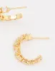 Gold Plated Cubic Zirconia Cluster Hoop Earrings sold by lovisa